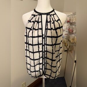 3/$15 Mustard Seed Black and White Checkered Blouse